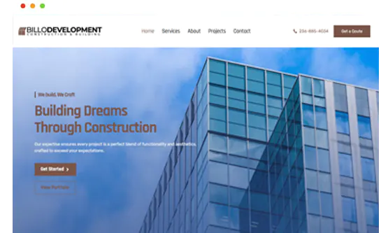 Billo Development website by Saintcode
