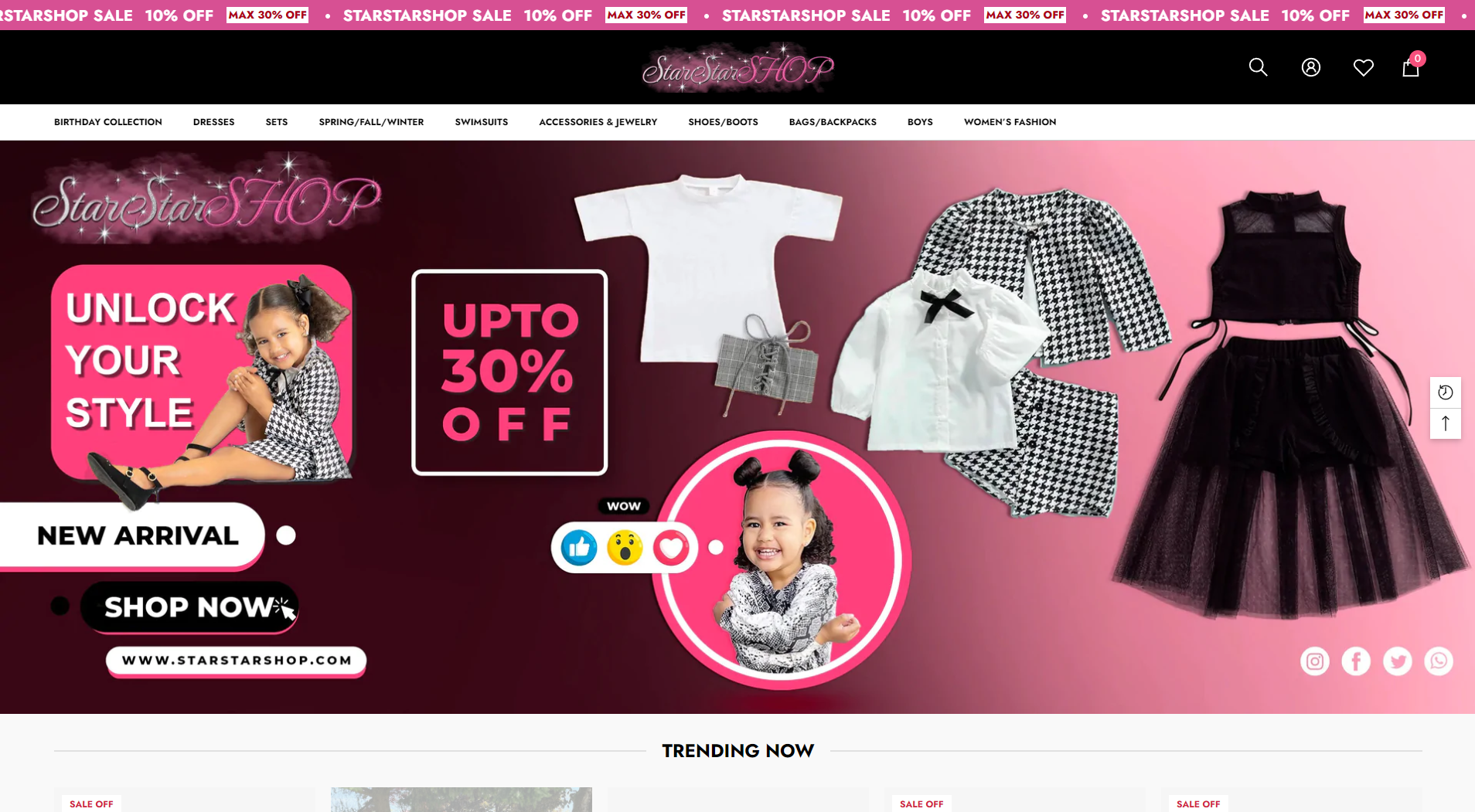Star Star Shop website by Saintcode
