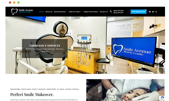 Smile Avenue Dental website by Saintcode