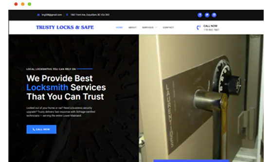 Trusty Locks & Safe website by Saintcode